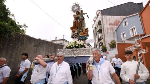 Imágenes de la procesión marítima de la Virxe do Carme en Santiago de Lampón