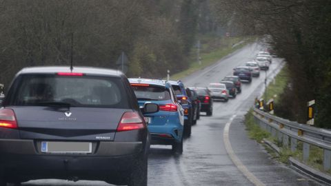 Este s�bado se organiz� una caravana de coches entre Chantada y A Barrela para denunciar el mal estado de la N-540