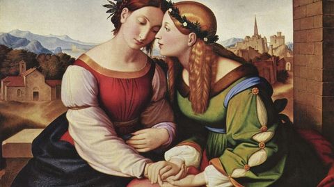 «Italia y Germania» (1828), de Johann Friedrich Overbeck. Nueva Pinacoteca, Múnich