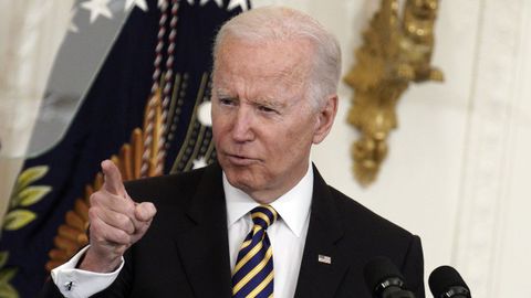El presidente Joe Biden, durante su mensaje a la naci�n.