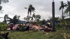 Devastacin en Fiyi tras el paso del cicln Winston