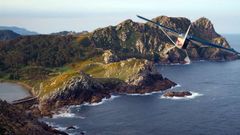 Las cíes a vista de pájaro dron.