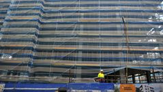 Edificio en construcci�n en la zona de la plaza de Tabacos, en A Coru�a