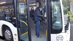 Un bus en la ciudad de Pontevedra