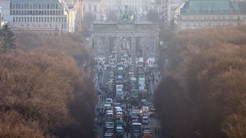 Protesta de agricultores en Berl�n.