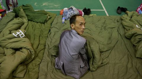 Afectados por el corrimiento de tierras en Shenzen.