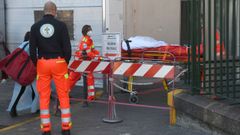 Trabajadores del hospital italiano de Galliera