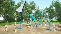 Recreaci�n del futuro parque de juegos acu�ticos que se instalar� en A Malata.
