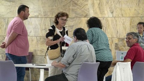 Votaciones en una mesa electoral de las elecciones agrarias de este mes de julio de 2025