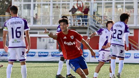 Marru celebra un gol frente al Numancia.