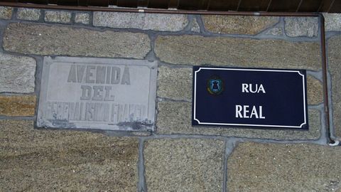Placa de la r�a Real de Laxe.