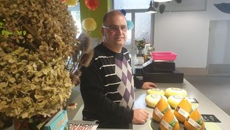 Ivn Daz, productor de A Estruga, en su puesto el pasado viernes