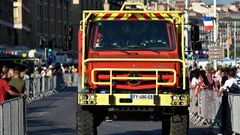 Un cami�n de bomberos franceses en una imagen de archivo