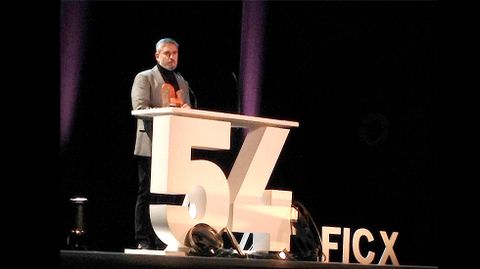 Nacho Carballo, en la gala de apertura del FICX54