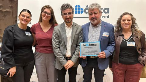 Profesores del CIFP Montecelo de Pontevedra, en el congreso de Madrid