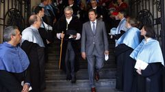 Javier Fern�ndez, junto a Santiago Garc�a Granda, durante la ceremonia de apertura del curso universitario 2016-17