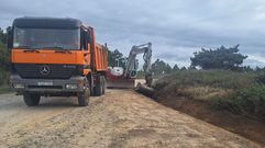Trabajos en marcha en uno de los accesos al Cemiterio