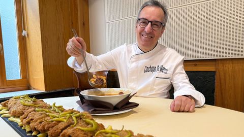 Too Gmez, de Urumea, con su cachopo de fabada