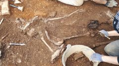 Excavaci�n de la fosa com�n de Parasim�n