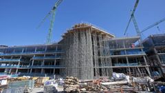 Obras de construcci�n del nuevo hospital Gran Montecelo, en Pontevedra, que empezaron el 3 de mayo del 2021