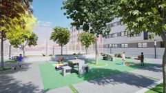 Infograf�a del proyecto del parque de Pardi�eiros, en O Milladoiro