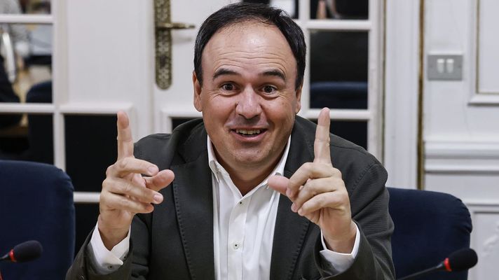 El portavoz del PPCV en las Cortes Valencianas y nmero dos del partido, Juanfran Prez Llorca, este lunes en la Junta de Portavoces.