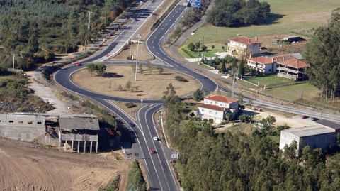 Vista area de la autova, en su llegada a Santiago