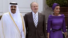 El rey con el emir de Catar en el 2011