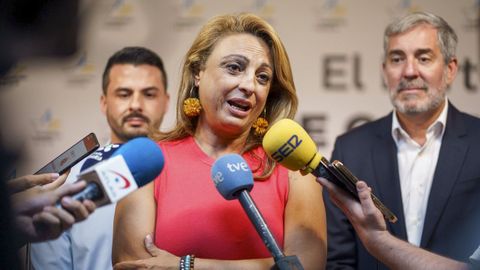 La diputada electa por Coalicin Canaria, Cristina Valido, la pasada noche electoral