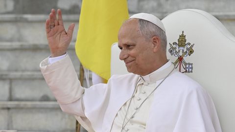 Le�n XIV durante su viaje a Guinea Ecuatorial en Malabo