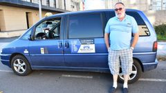 Jes�s S�nchez, durante una parada en Cee