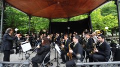 Imagen de archivo de una actuaci�n de la Banda de M�sica Ferrol�, en el Cant�n