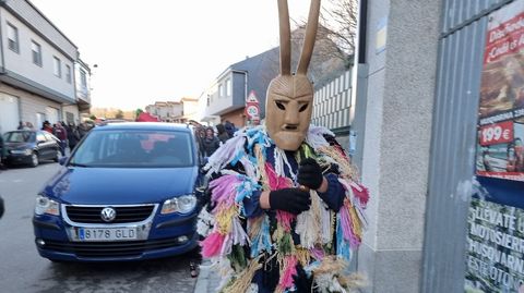 Viana acoge la mayor mascarada de la pennsula Ibrica.Una de las mscaras participantes en el desfile.