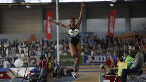 Ana Peleteiro, durante el Campeonato de Espaa de atletismo.