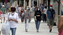 Una calle del centro de Monforte llena de gente, en una foto de hace unos d�as