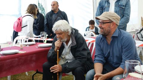 Acto de Anova. En la imagen, Xosé Manuel Beiras y Martiño Noriega.