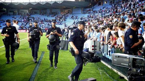 Imagen de archivo del despliegue de la polic�a en un partido del Celta