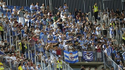 La afici�n deportivista desplazada a M�laga, en La Rosaleda.