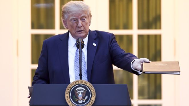 Donald Trump, este viernes en Washington