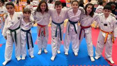 Los deportistas del club boirense en el campeonato provincial.
