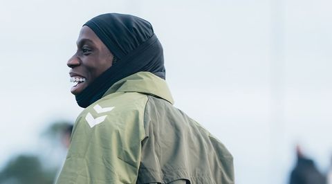 Ilaix Moriba, en un entrenamiento del Celta en la Cidade Deportiva Afouteza.