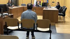 El acusado, durante la vista de conformidad en Ourense