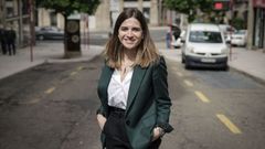 Sara Arias, en las inmediaciones de su despacho