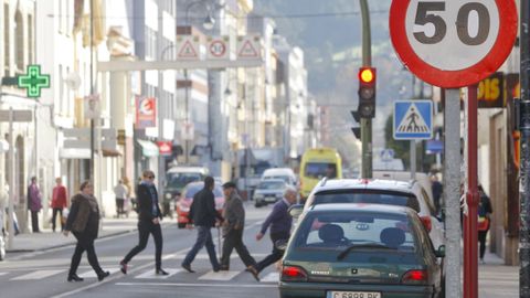 Imagen de archivo de la avenida Castelao de Cedeira