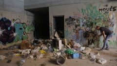 El interior del esqueleto est� lleno de residuos