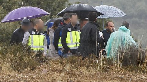 El asesino confeso durante la reconstrucci�n del crimen. 