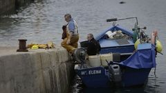 Fin de la jornada para dos marineros de Lorb�, este mi�rcoles 15 de abril. 