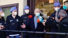 Inocencio Corbal, primer vacunado contra el covid en la provincia de Ourense