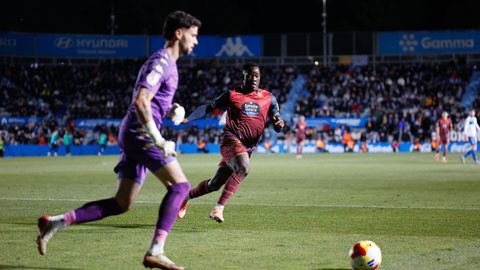 Nsongo, en su estreno ante el Sabadell