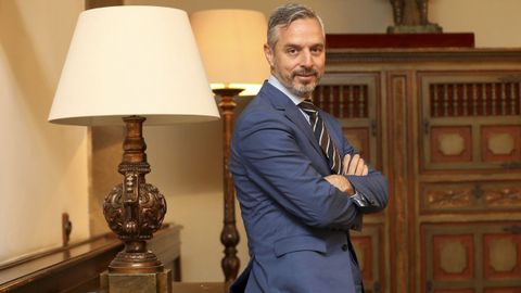 Juan Bravo, vicesecretario de economa del PP, en el Hostal de los Reyes Catlicos.